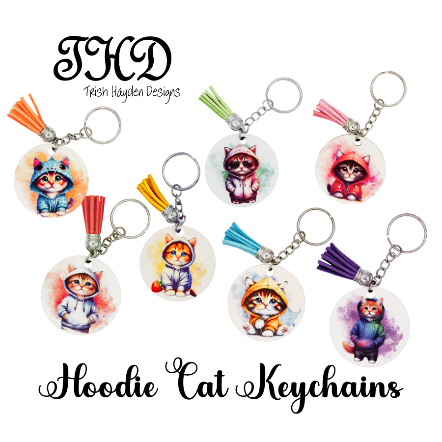 Hooded Cat Keychains
