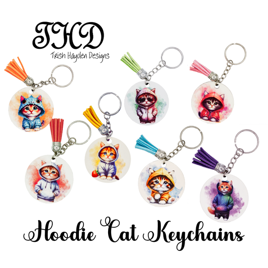 Hooded Cat Keychains