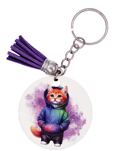 Hooded Cat Keychains